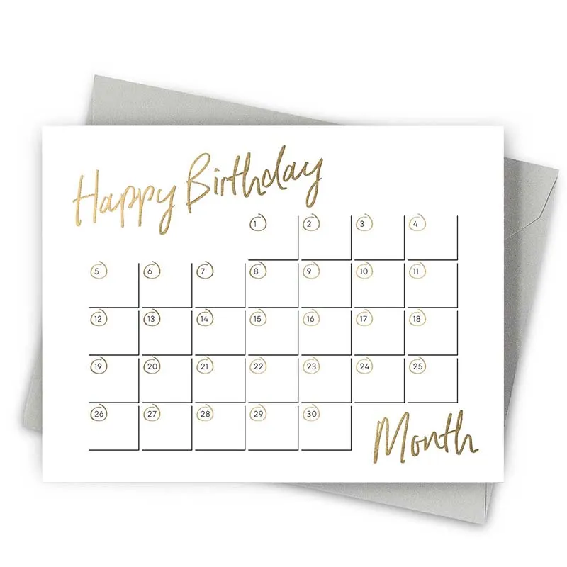 FINE MOMENTS | Birthday Calendar Card