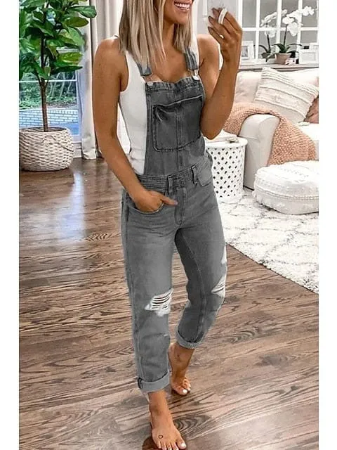 Floral Print Ankle-Length Women's Jumpsuit Rompers