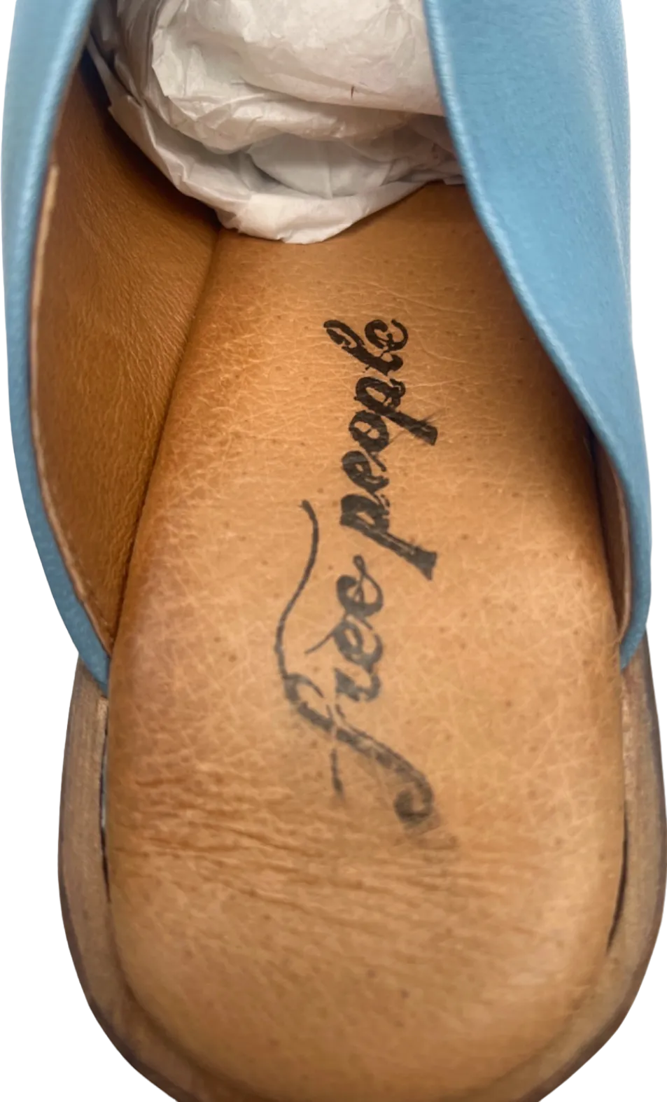 Free People Blue Heeled Mules UK 5