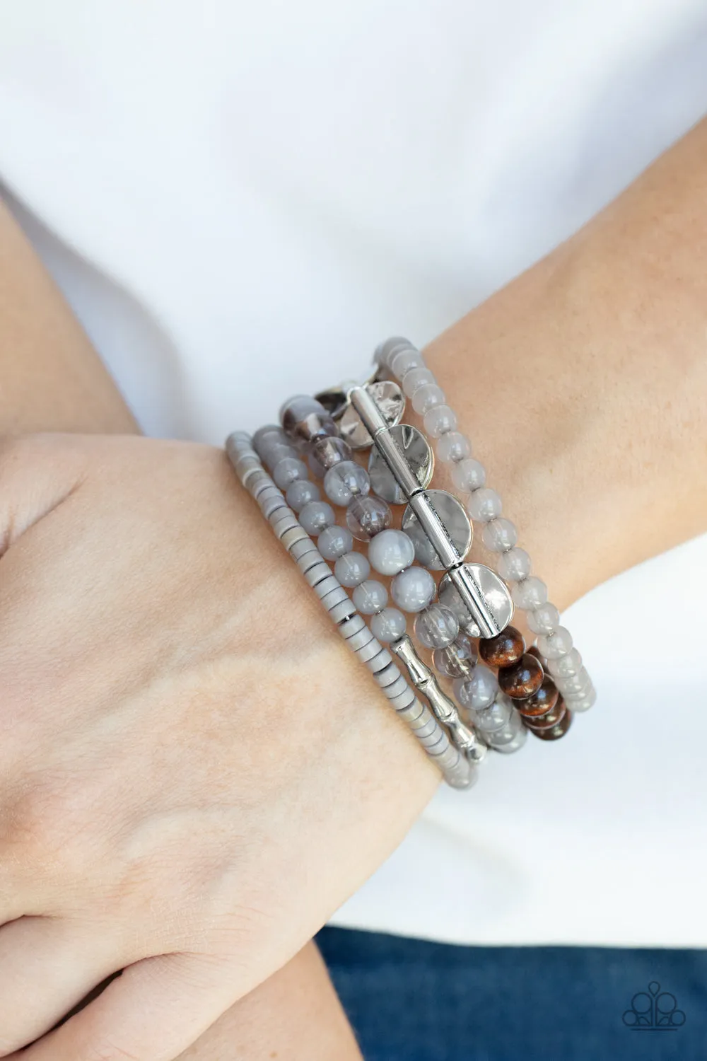 Free-Spirited Spiral - Silver Paparazzi Bracelet