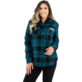 FXR Women's Timber Insulated Flannel Jacket Ocean/Black