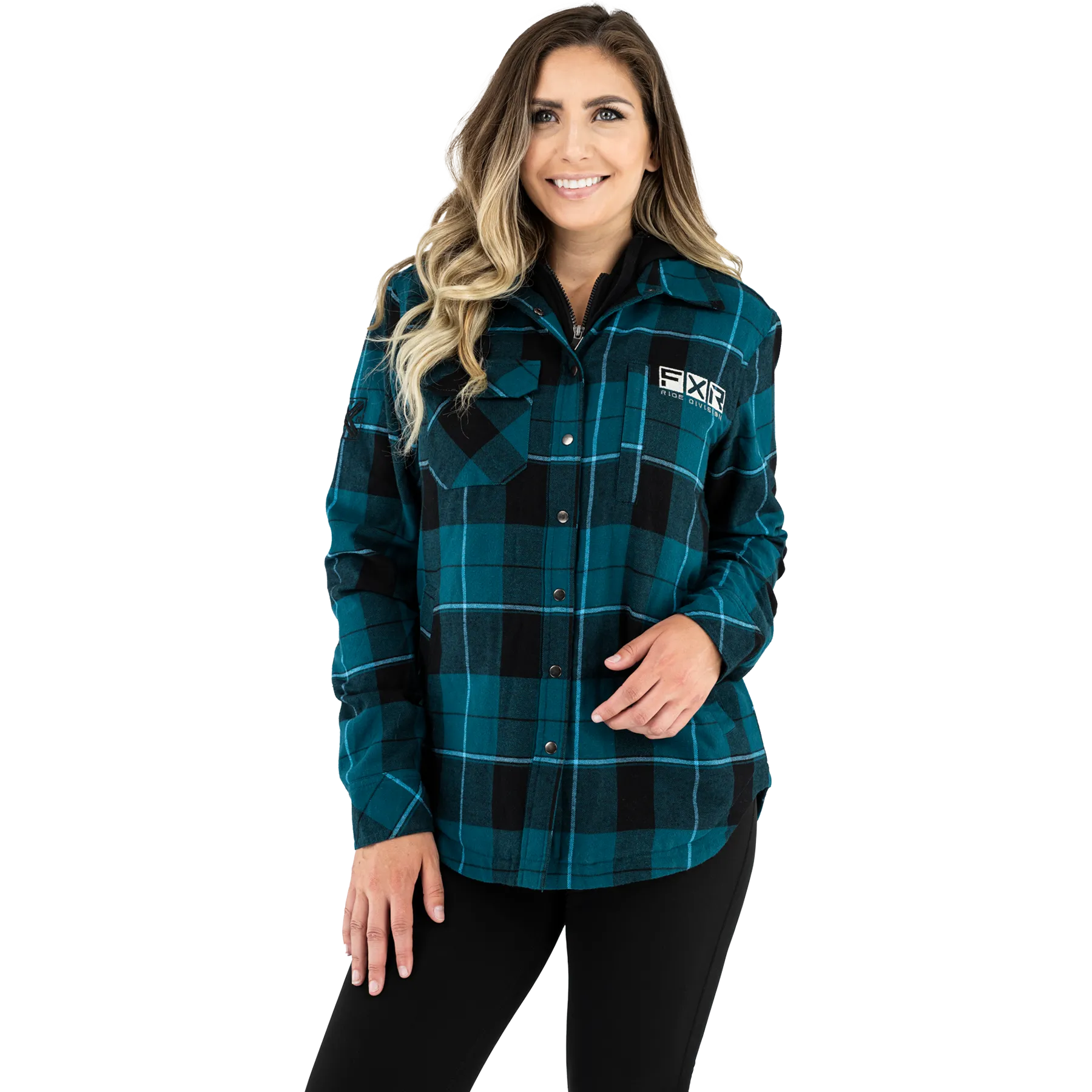 FXR Women's Timber Insulated Flannel Jacket Ocean/Black