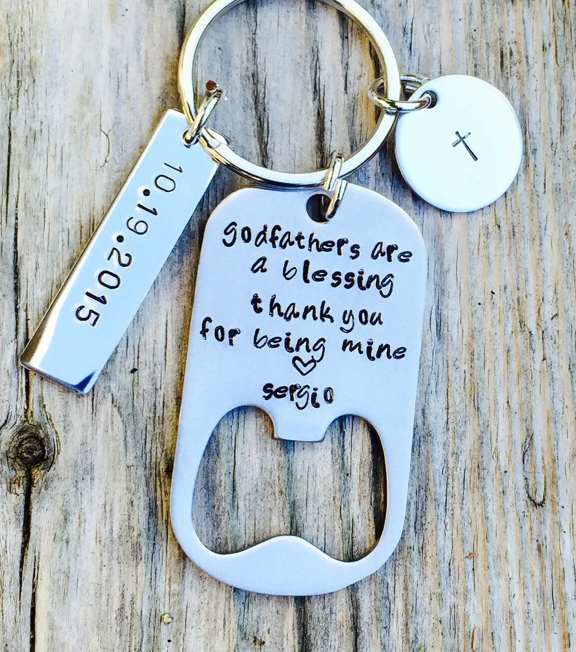 Godfather Gift, Godfather Keychain, Personalized Godfather Gift