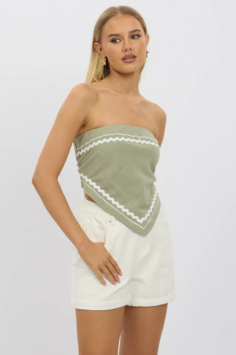 Green Scarf Top Sleeveless Ric Rac