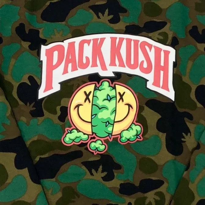 HIGHLY UNDRTD Pack Kush Camo Graphic Sweatshirt - Olive Camo