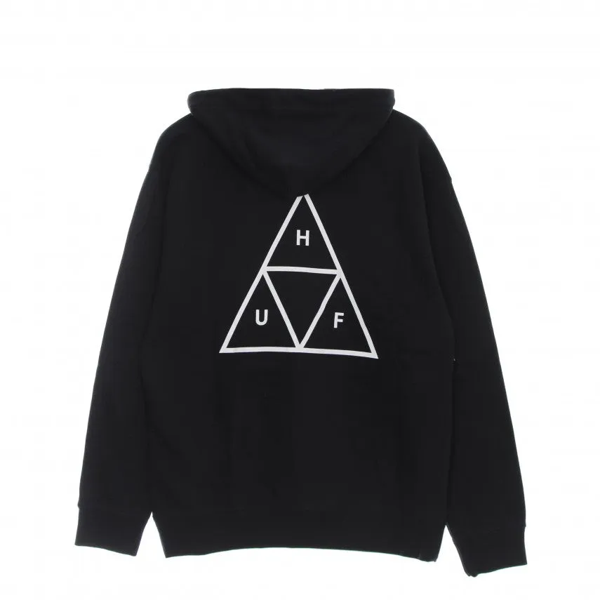 HUF Essentials Hoodie with Triple Triangle Logo PF00492 black 