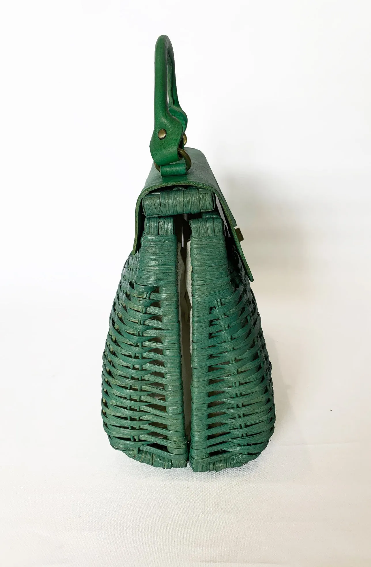 Jade Retro Rattan Handbag