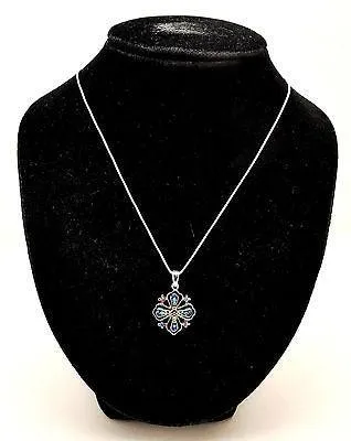 Jerusalem Cross Pendant With Swarovski Colored Gemstones 3#