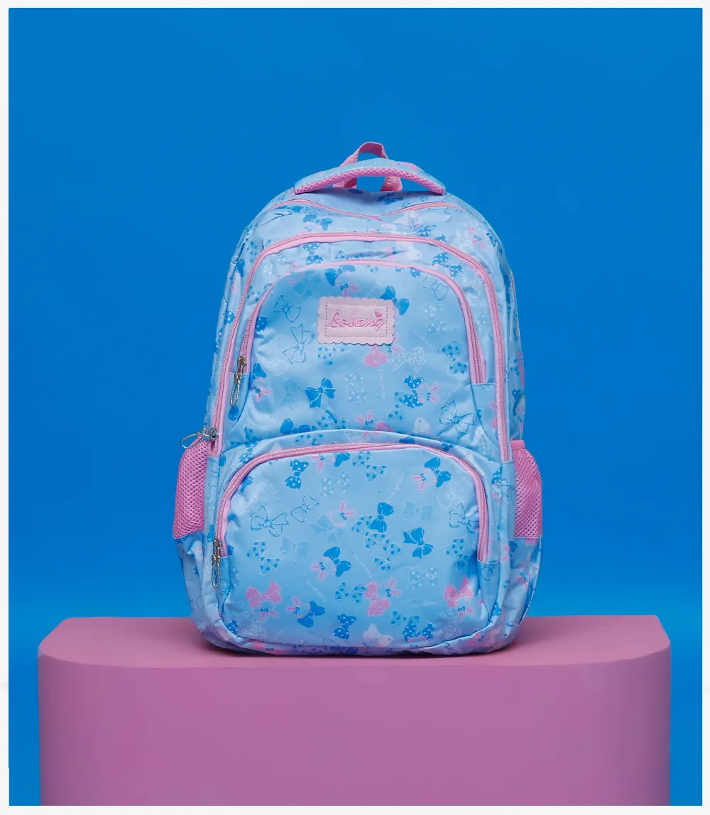 KA0012-BLUE-School Bag For Girls