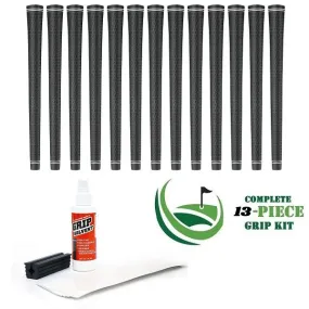 Karma Revolution - 13 piece Golf Grip Kit (with tape, solvent, vise clamp) - BLACK