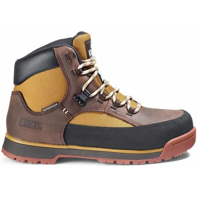 Kodiak Women's Greb Classic Steel Toe WP Hiker Work Boot -Brown- 834YBN