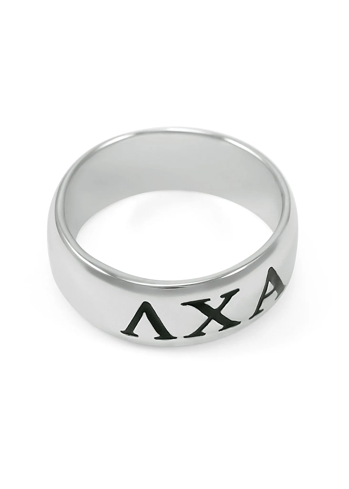 Lambda Chi Alpha Sterling Silver Wide Band Ring