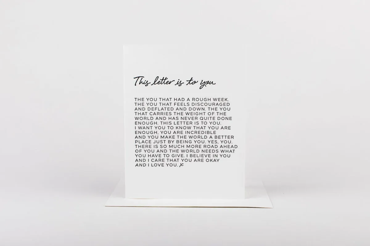 Letter To You Card