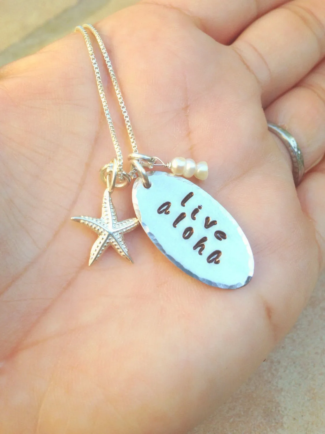 Live Aloha Necklace ,Hawaiian necklace, Natashaaloha