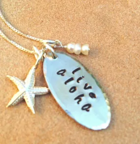 Live Aloha Necklace ,Hawaiian necklace, Natashaaloha