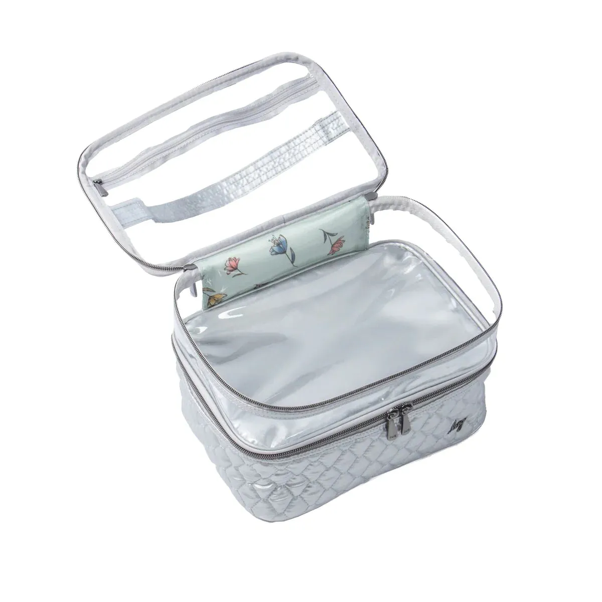 LUG Whoosh Clearview Cosmetic Case in Metallic Silver