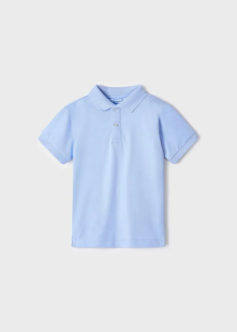 Mayoral Mini Basic Short Sleeve Polo_Blue 150-85