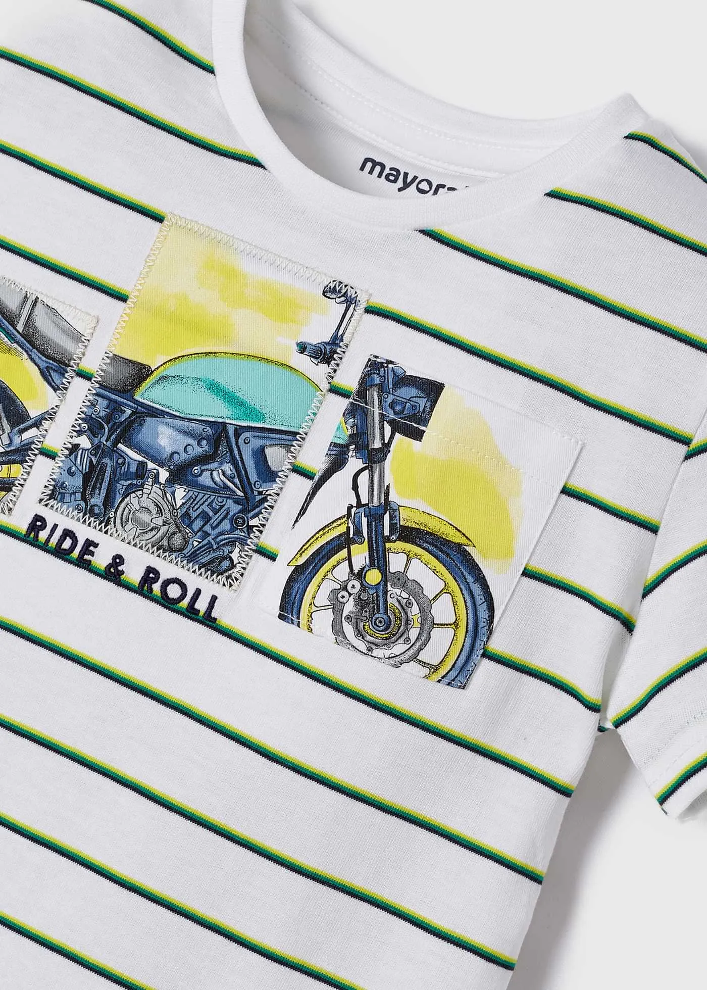 Mayoral Mini T-Shirt w/Stripes _White 3004-43