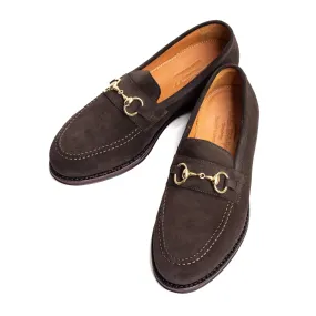 Men's Horse Bit Loafer / Dark Brown Suede 98687