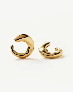 Molten Large Open Stud Earrings | 18ct Gold Plated