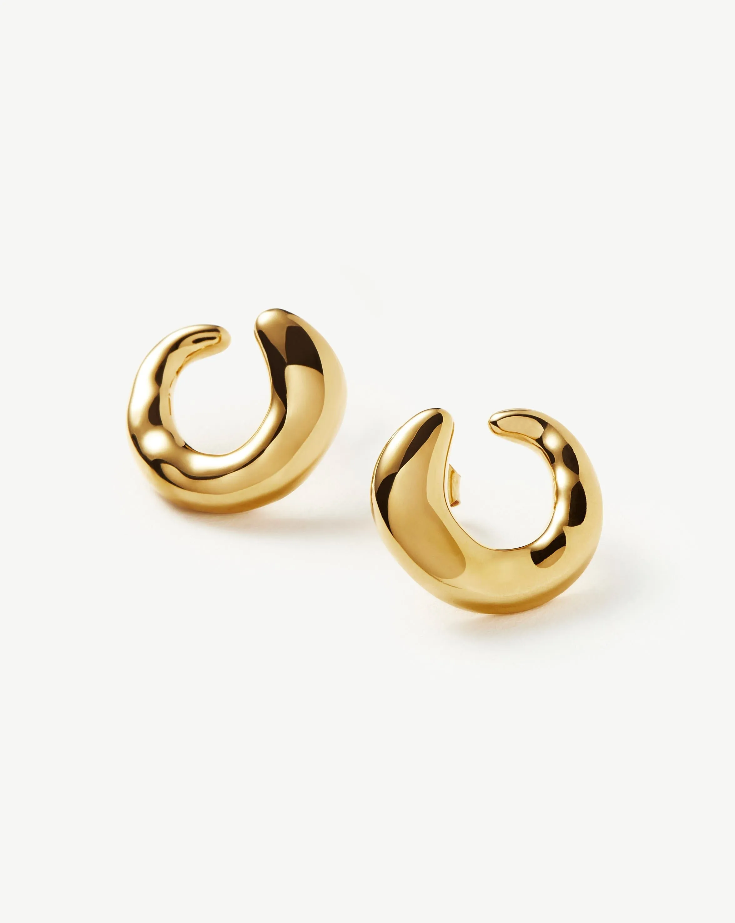 Molten Open Stud Earrings | 18ct Gold Plated Vermeil