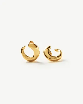 Molten Open Stud Earrings | 18ct Gold Plated Vermeil