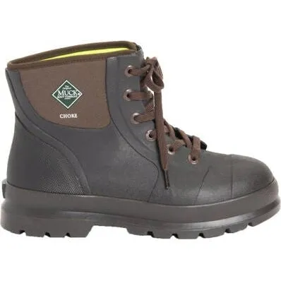 Muck Men's Chore Classic 6" Soft Toe WP Work Boot - Brown - CH6-900