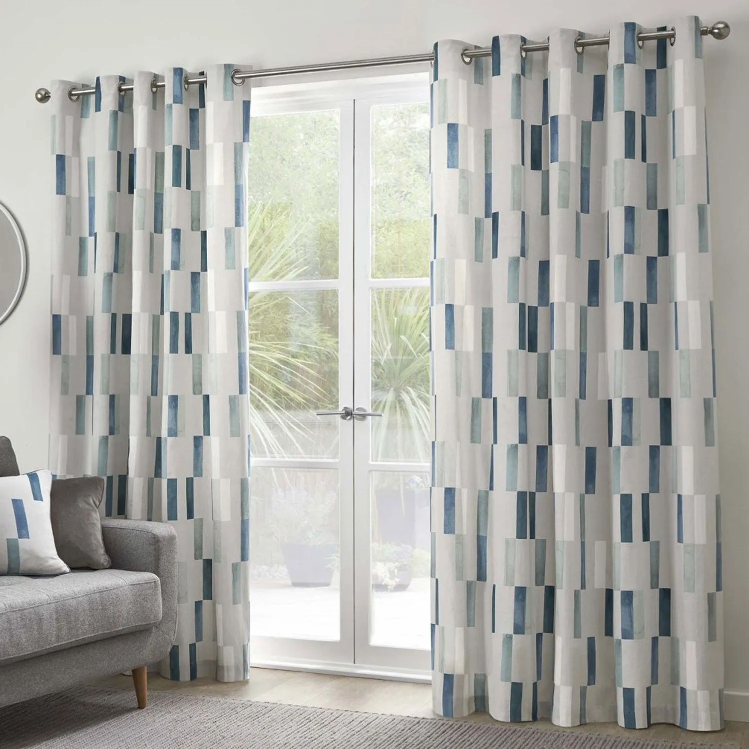 Oakland Eyelet Curtains - Teal