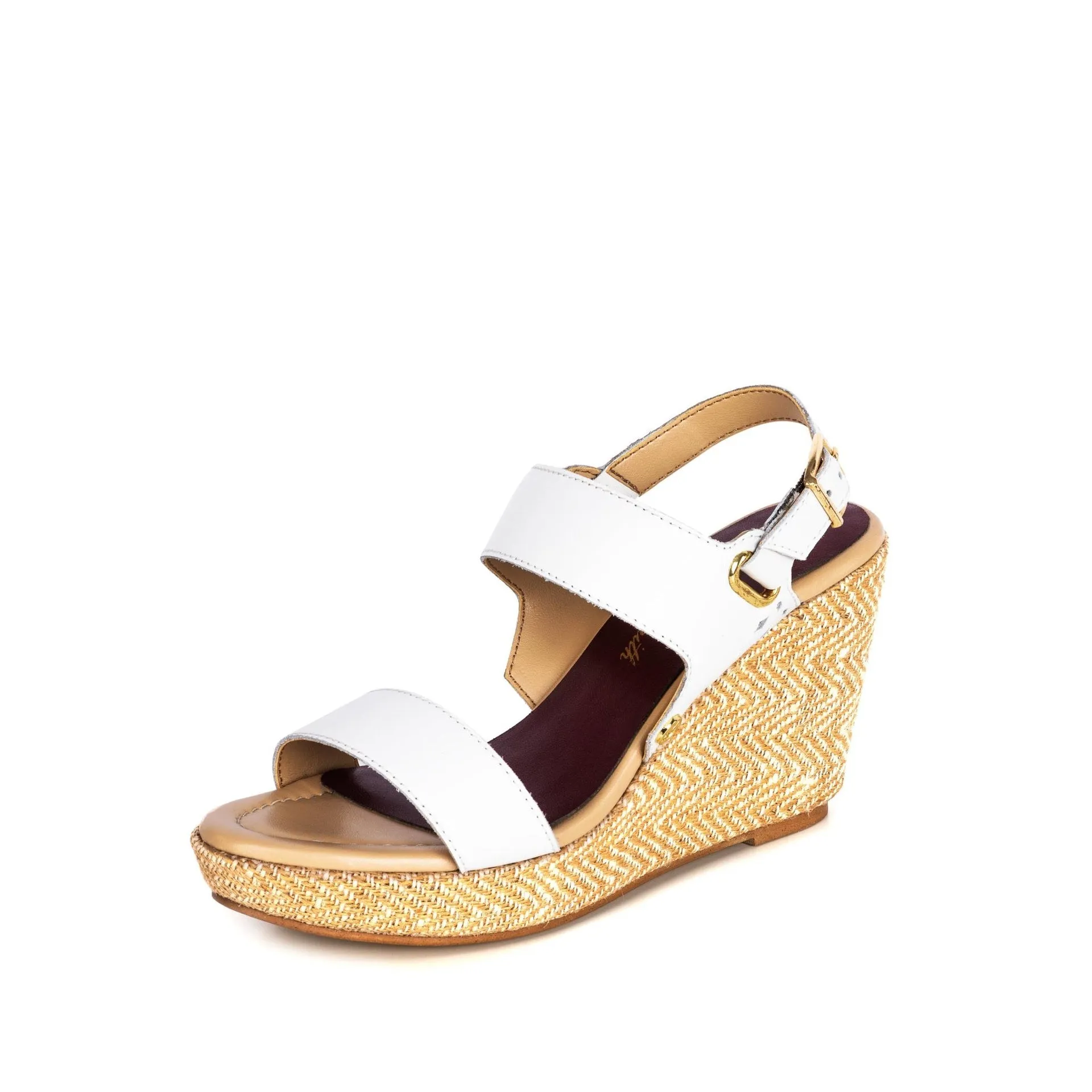 OLIVIA WHITE WEDGE SANDAL