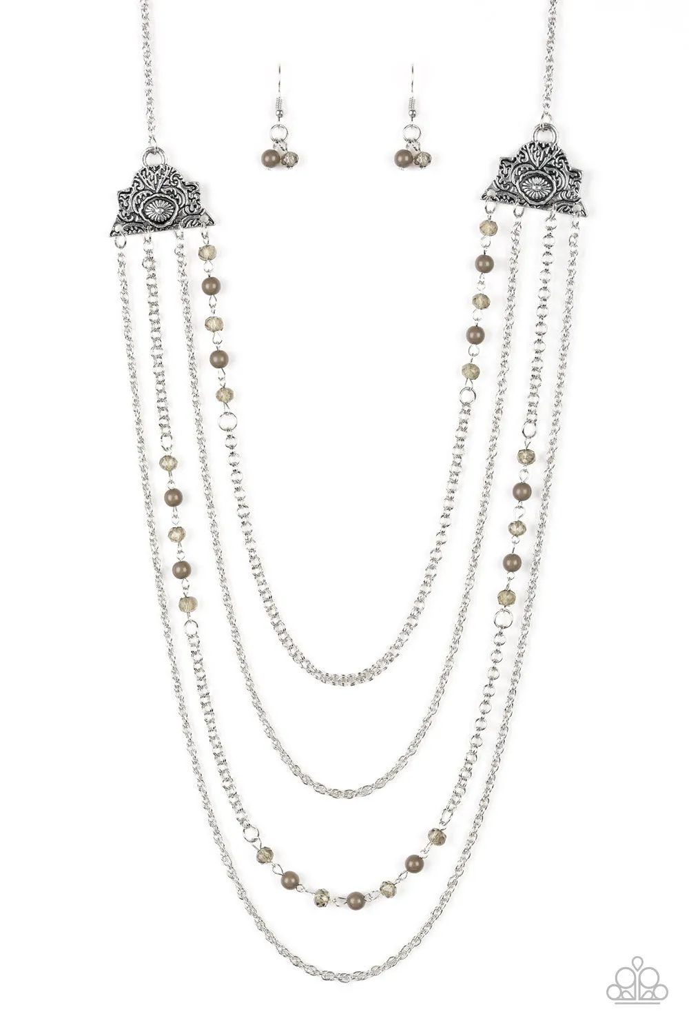 Paparazzi Pharaoh Finesse Green Necklace Set