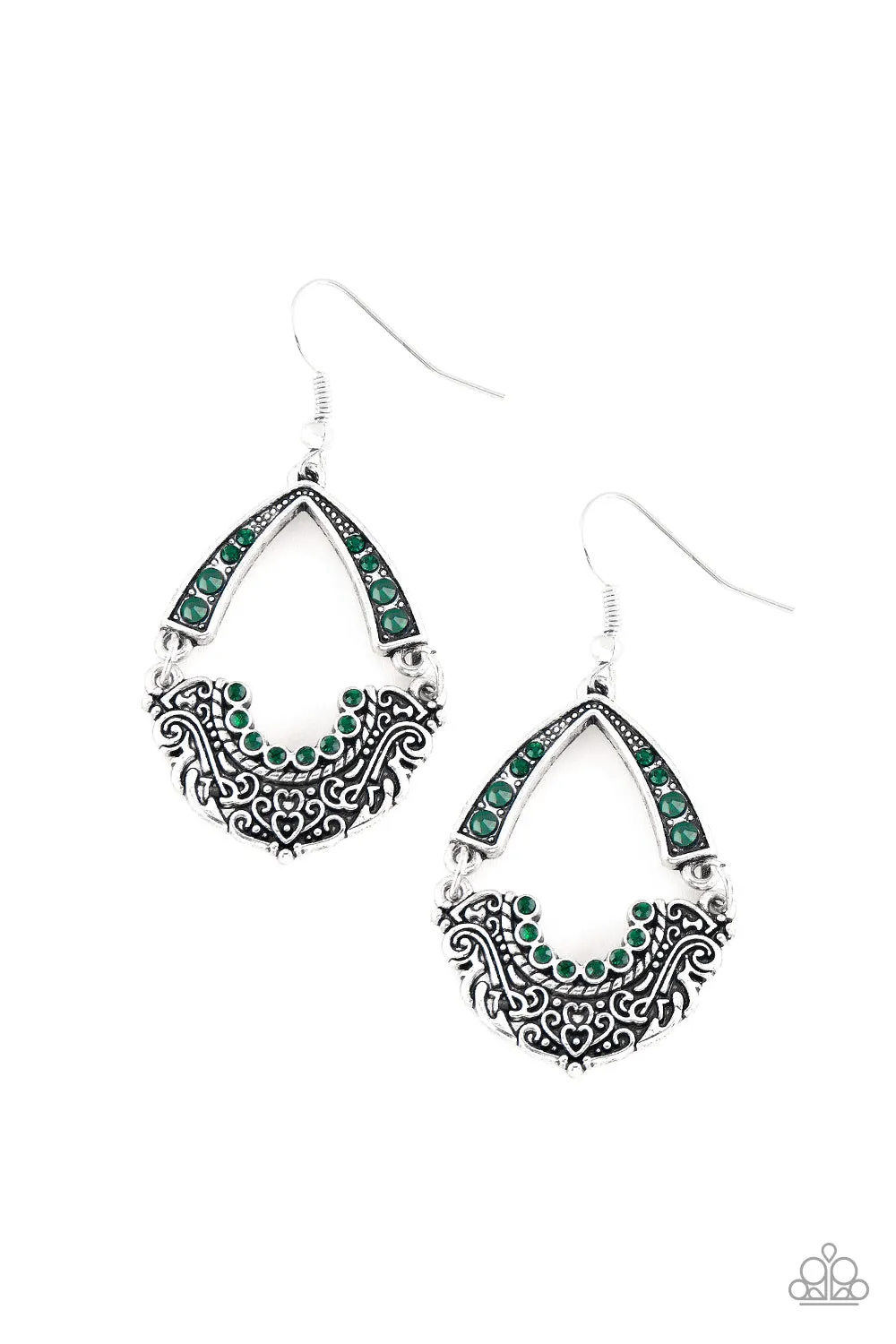 Paparazzi Royal Engagement Green Earrings