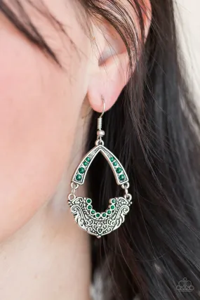 Paparazzi Royal Engagement Green Earrings