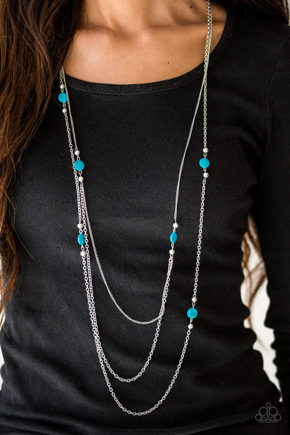 Paparazzi So SHORE Of Yourself Blue Necklace Set