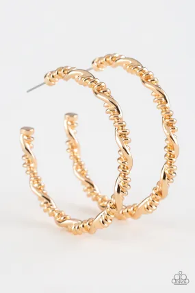 Paparazzi Street Mod - Gold Hoop Earrings