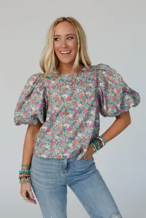 Pop Of Eden Floral Top - Multi