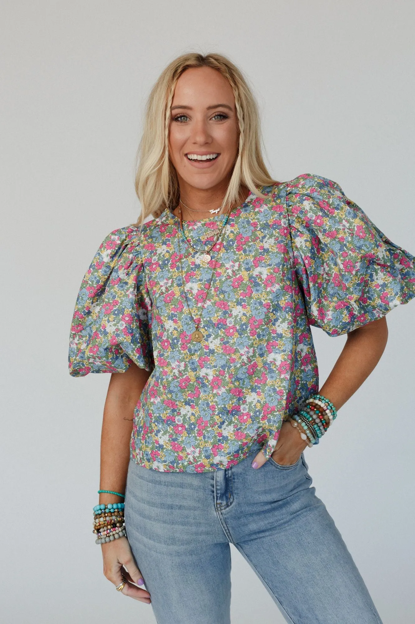 Pop Of Eden Floral Top - Multi