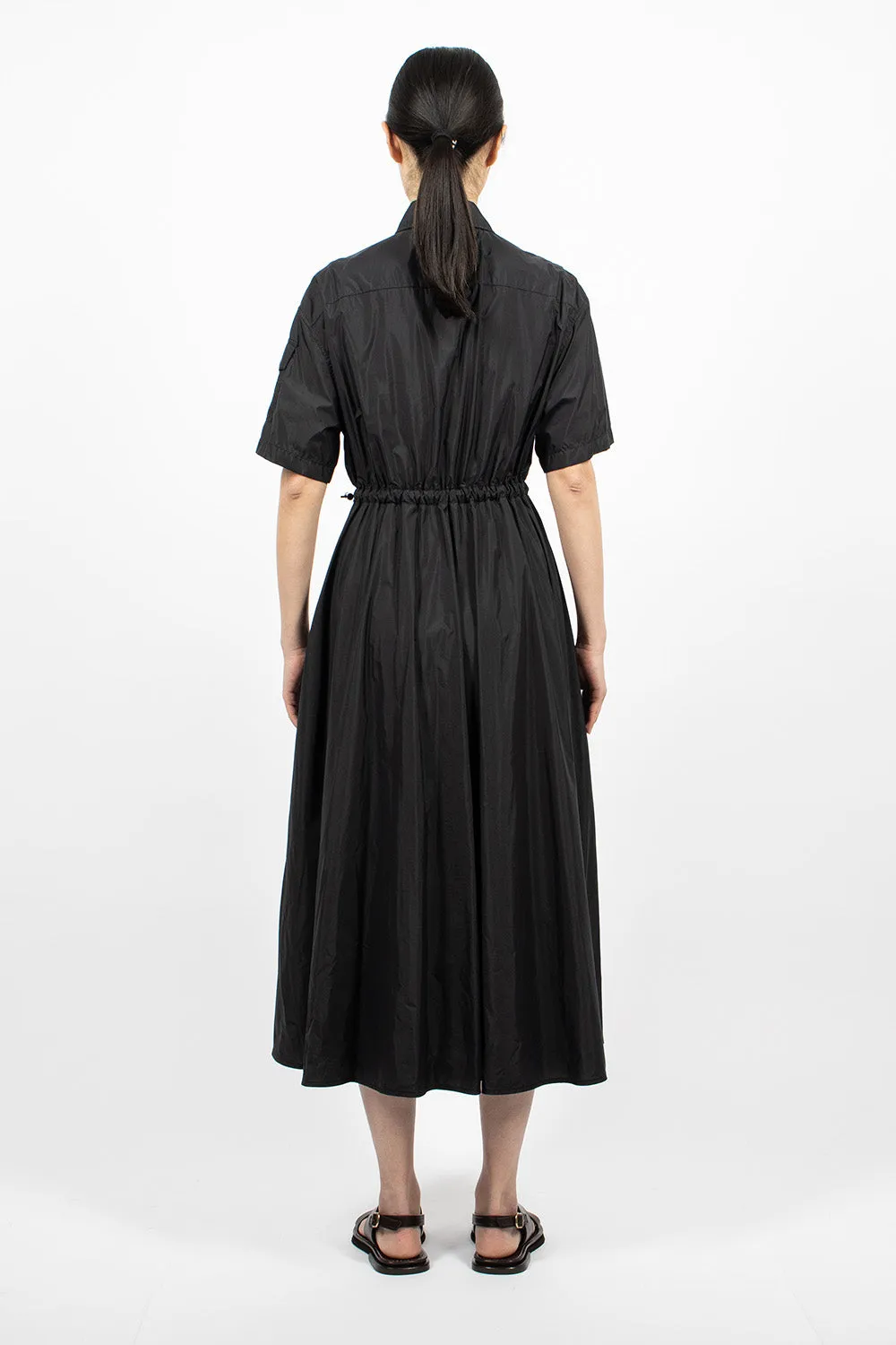 Poplin Shirt Dress Black