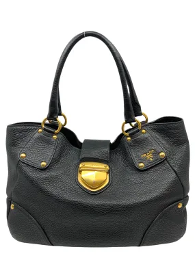 Prada Vitello Daino Top Handle Tote Bag