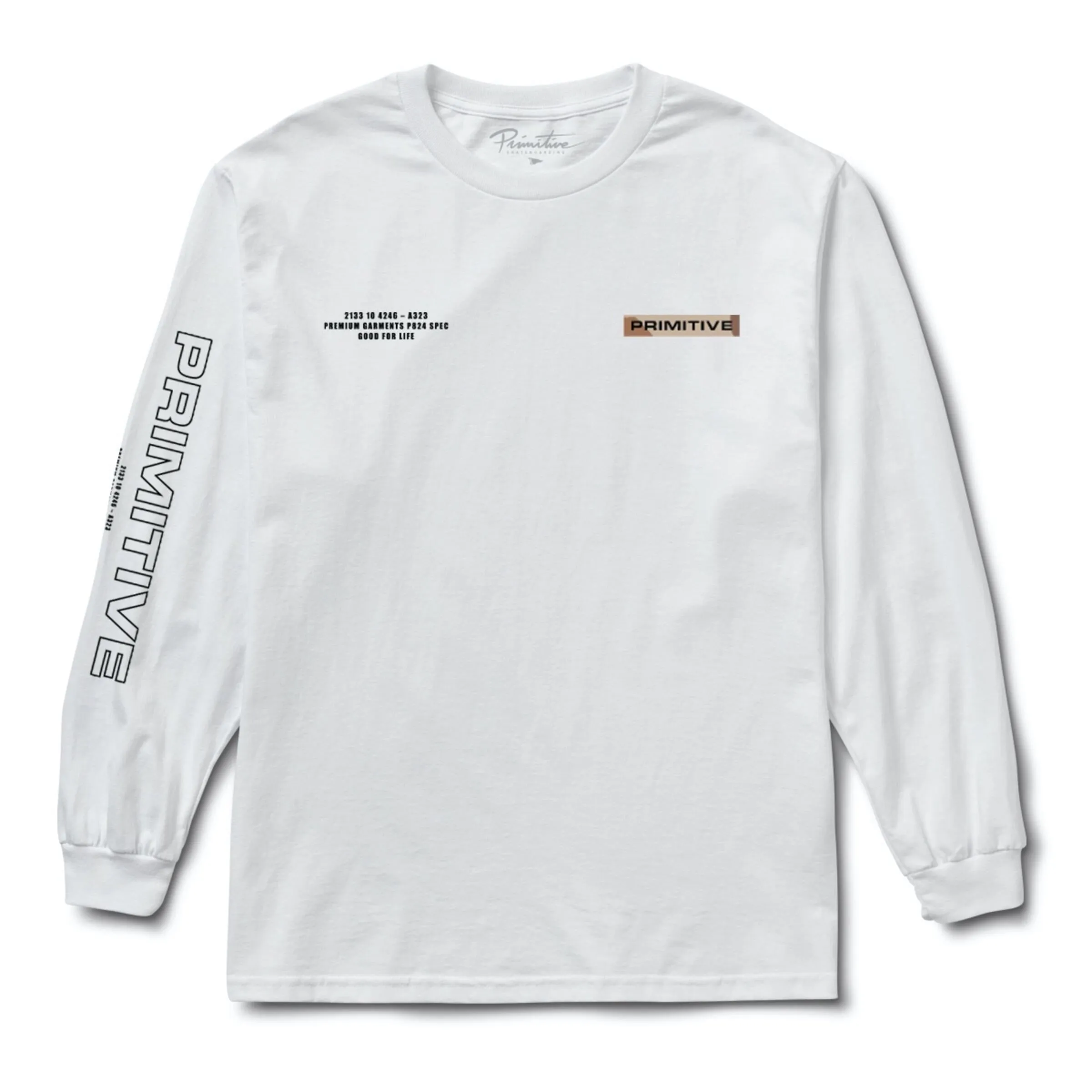 Primitive Alert L/S Tee - White