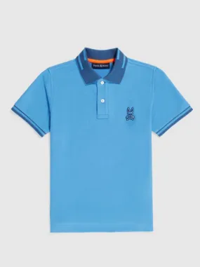 Psycho Bunny Kids Blue Chester Polo_ B0K333Z1PC-425