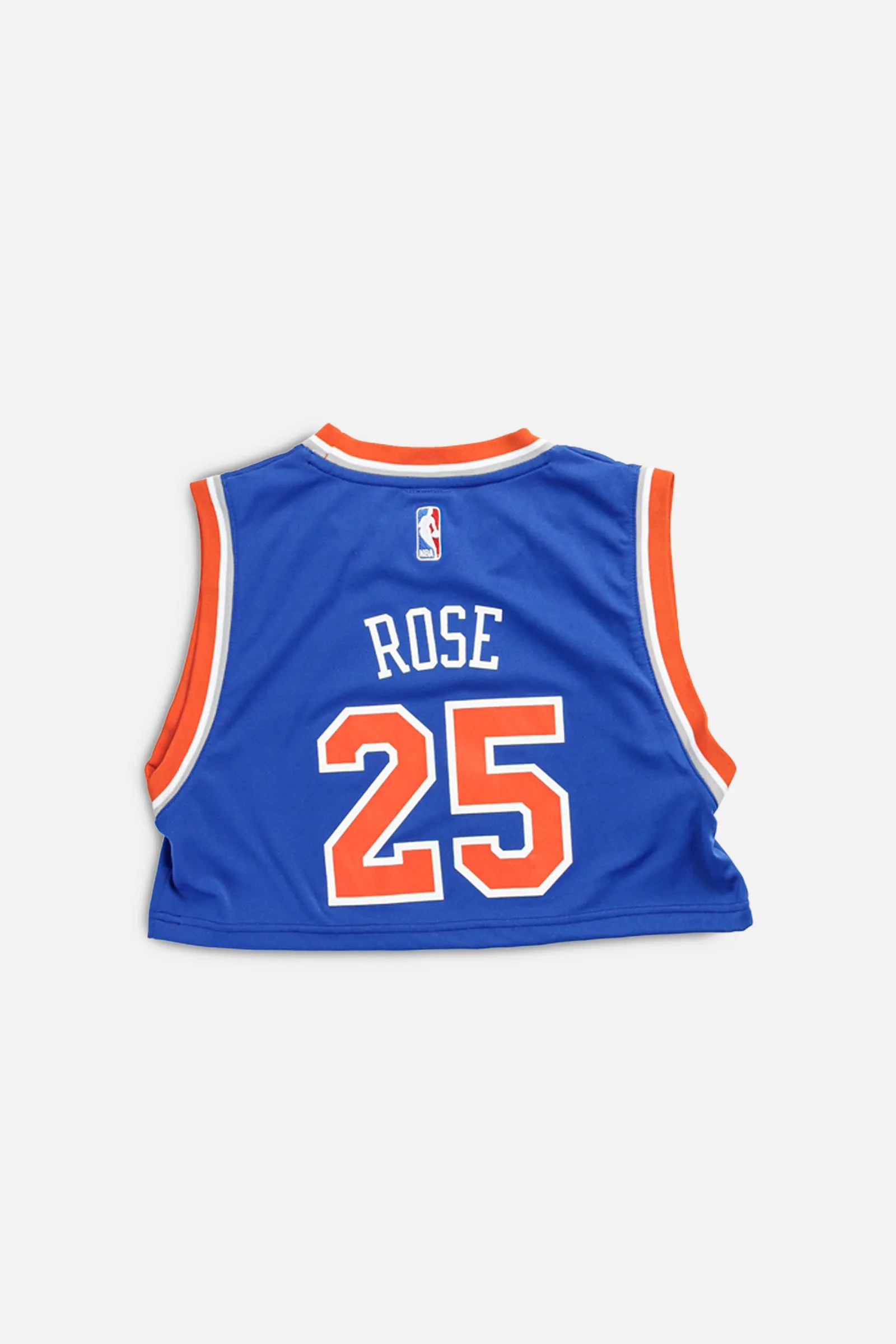 Rework NY Knicks NBA Crop Jersey - S