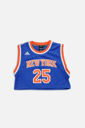 Rework NY Knicks NBA Crop Jersey - S