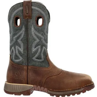 Rocky Men's Hi Wire 11 ST Waterproof Western Work Boot -Brown- RKW0426