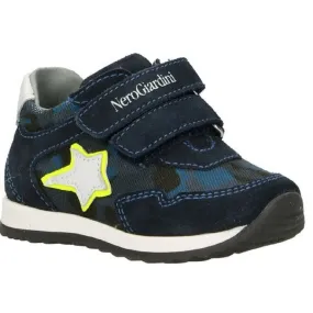 Scarpe da Bambino  NeroGiardini art. I124610M 207 sneakers strappi  blu scamosciato casual