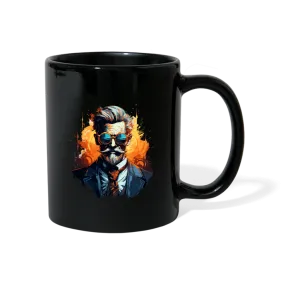 Schwarze Tasse mit Gentleman Motiv "Professor"