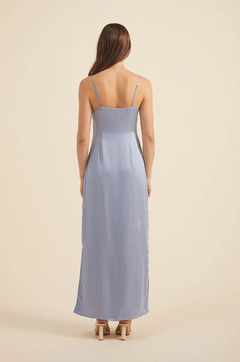 SELENE Maxi Dress - dawn viscose satin