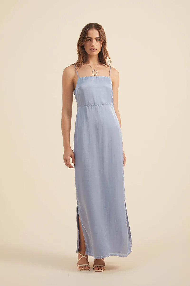 SELENE Maxi Dress - dawn viscose satin