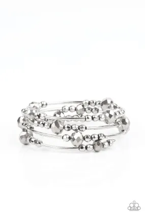 Showy Shimmer - Silver Paparazzi Bracelet