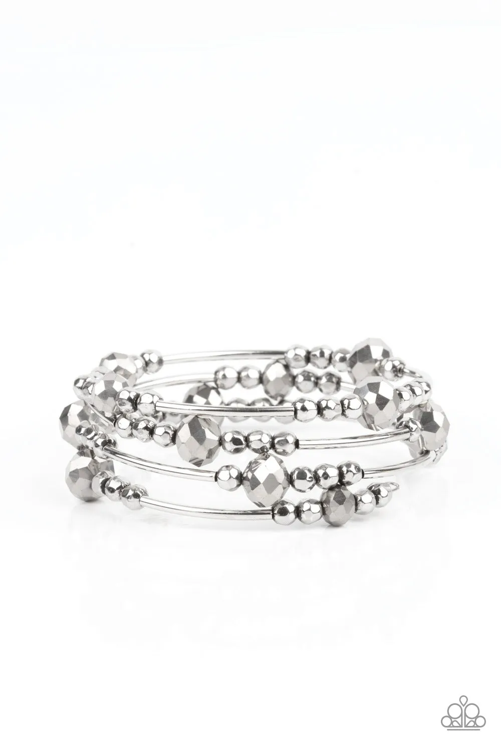 Showy Shimmer - Silver Paparazzi Bracelet