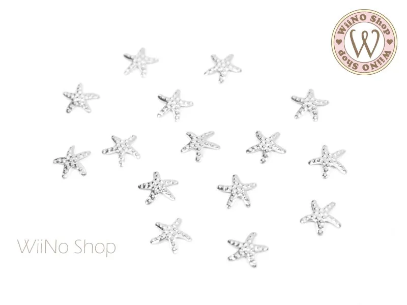 Silver Starfish Metal Studs - 10 pcs  (3/5/6mm)